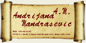 Andrijana Mandrašević vizit kartica
